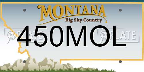 450MOL Montana License Plate