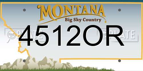 4512OR Montana License Plate