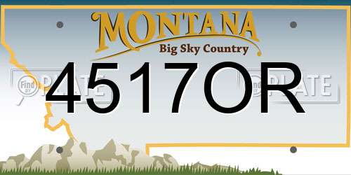 4517OR Montana License Plate