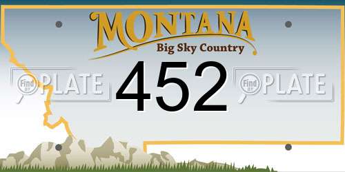 452 Montana License Plate