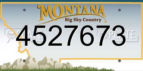 4527673 Montana License Plate
