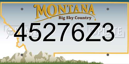 45276Z3 Montana License Plate