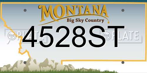4528ST Montana License Plate