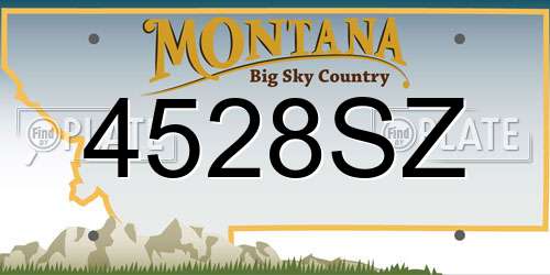 4528SZ Montana License Plate