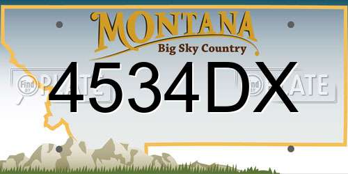 4534DX Montana License Plate