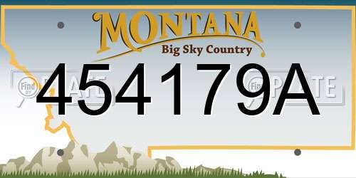 454179A Montana License Plate