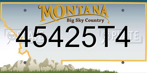 45425T4 Montana License Plate