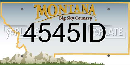 4545ID Montana License Plate