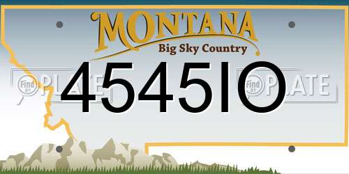 4545IO Montana License Plate