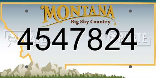 4547824 Montana License Plate