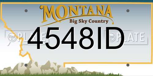 4548ID Montana License Plate