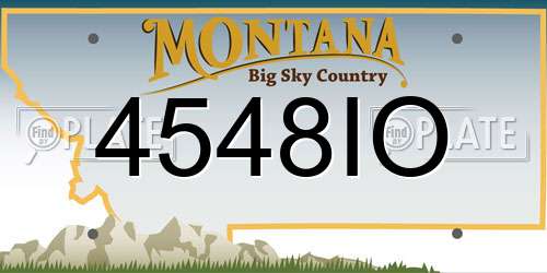 4548IO Montana License Plate