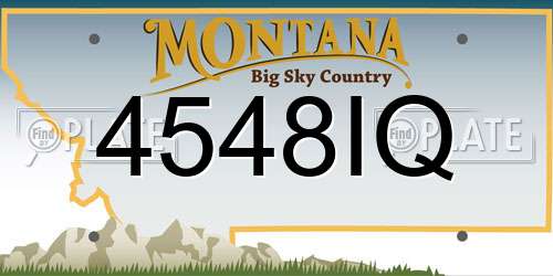 4548IQ Montana License Plate