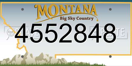 4552848 Montana License Plate