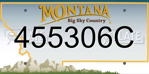 455306C Montana License Plate