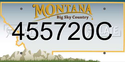 455720C Montana License Plate