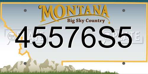 45576S5 Montana License Plate