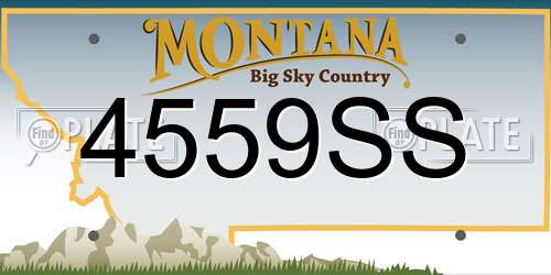 4559SS Montana License Plate