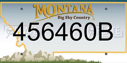 456460B Montana License Plate