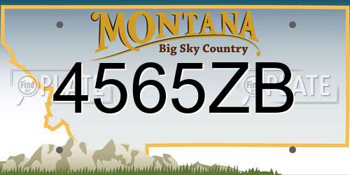 4565ZB Montana License Plate