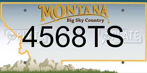 4568TS Montana License Plate