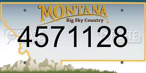 4571128 Montana License Plate