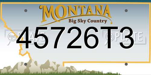 45726T3 Montana License Plate