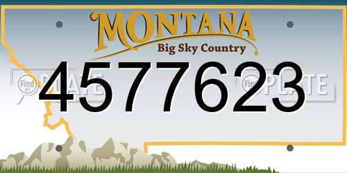 4577623 Montana License Plate