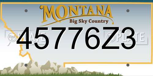 45776Z3 Montana License Plate