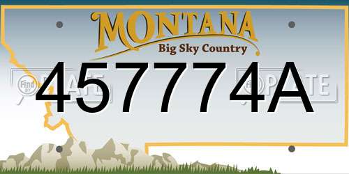457774A Montana License Plate