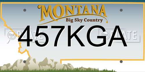 457KGA Montana License Plate