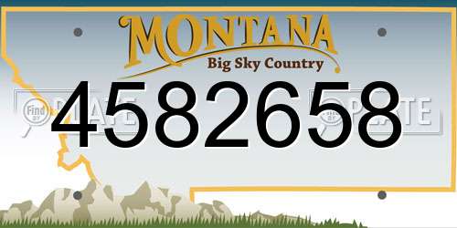 4582658 Montana License Plate