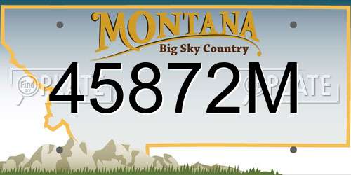 45872M Montana License Plate