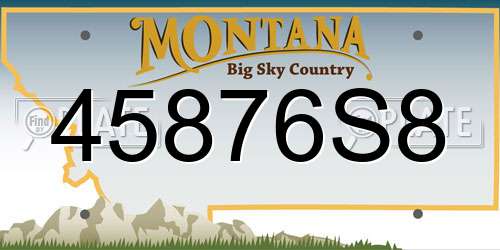 45876S8 Montana License Plate