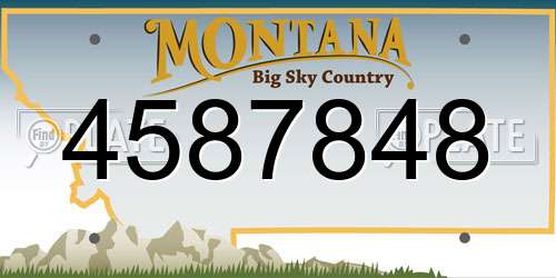 4587848 Montana License Plate