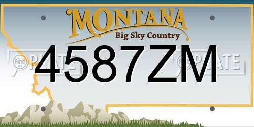 4587ZM Montana License Plate