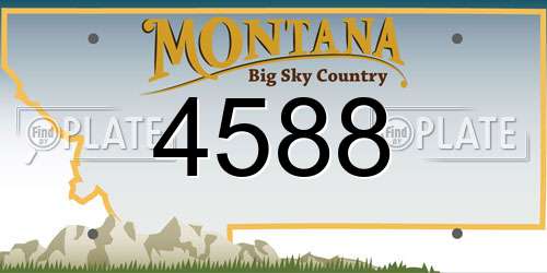 4588 Montana License Plate