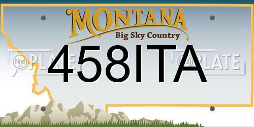 458ITA Montana License Plate