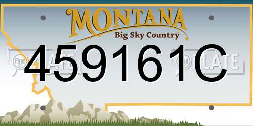 459161C Montana License Plate