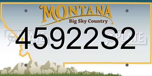 45922S2 Montana License Plate