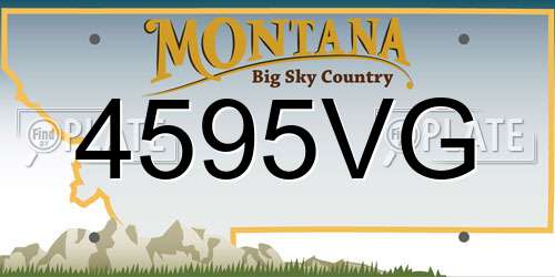4595VG Montana License Plate
