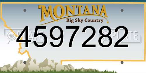 4597282 Montana License Plate