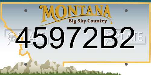 45972B2 Montana License Plate