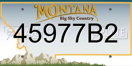 45977B2 Montana License Plate