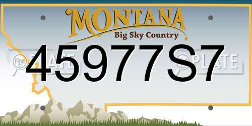 45977S7 Montana License Plate