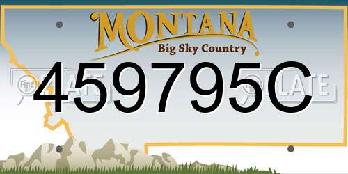 459795C Montana License Plate