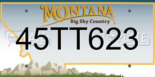 45TT623 Montana License Plate
