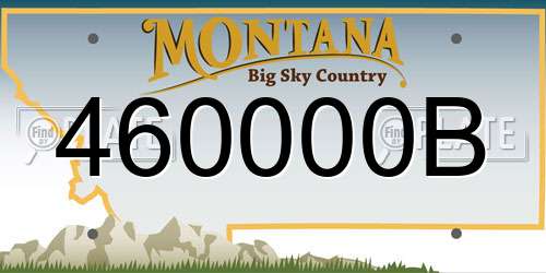 460000B Montana License Plate