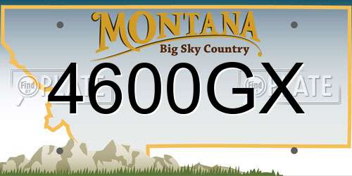 4600GX Montana License Plate
