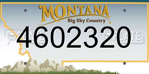 4602320 Montana License Plate